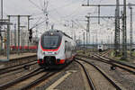 BTH (Bombardier Transportation Henningsdorf) 6442 408 erreicht im Einsatz für die SWEG in Mannheim Hbf als RE10b aus Heilbronn Hbf kommend. (12.02.2023)