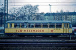 Der LZB-Messwagen 727 001, ex 795 113, aufgenommen am 08041987 gegenüber dem Hbf.