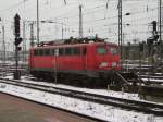 Eine BR 115 in Mannheim Hbf am 29.01.10