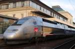 Weltrekord-TGV 4402 im Mannheimer Hauptbahnhof.