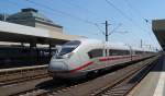 Velaro-D 4702 in Mannheim Hbf mit deutlichen Verschmutzungen der zahlreichen Messfahrten.