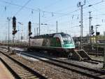 Steiermarkbahn 1216 960 am 24.04.15 in Mannheim Hbf abgestellt vom Bahnsteig aus fotografiert
