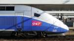Der Triebkopf 310 009 des TGV-Duplex 4705 in der Profilansicht.(Mannheim Hbf)