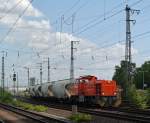 G1206  Roland  (276 039) zieht den kurzen BASF-Gterzug nach Ludwigshafen. (Mannheim, 16.08.12)