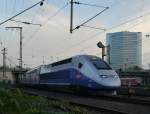 TGV Duplex 4704 auf dem Weg von Frankfurt(Main)Hbf nach Paris Est in Mannheim.
