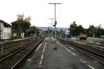 Der Bahnhof Meckesheim vor dem S-Bahn Umbau. Bild aufgenommen am 12.10.2008.