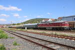 LEG 132 158-7 mit dem DPE 82706 aus Leipzig Hbf, am 07.09.2024 in Meiningen.