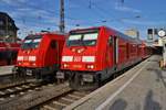 245 006 trifft am Abend des 14.8.2017 mit dem RE57513 von Füssen im Münchener Hauptbahnhof auf 245 004 mit dem RE57588 nach Kempten(Allgäu) Hauptbahnhof. Grüße an den netten Tf und allzeit gute Fahrt.