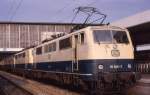 München HBF am 12.6.1987 um 19.38 Uhr: 111049 und 111029 vor Zug nach Nürnberg.
