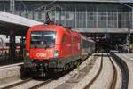 Im Juli 2016 stand der EuroCity nach Klagenfurt in München Hbf bereit zur Abfahrt.