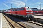 218 420-8 hat am 14.8.2017 mit dem RE57509 von Füssen den Münchener Hauptbahnhof erreicht.