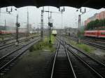 Blick zum Bahnhof Mnchen Hbf hhe Hackerbrcke.