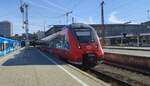 Bei der Ausfahrt aus München Hbf zu sehen ein Zug der Baureihe 2442 der Werdenfelsbahn als RB65 (59517) nach Weilheim (Oberbay).