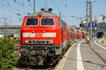 218 452-1 DB mit Dostos in München Hbf, Juni 2023.