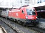 Am 3.Oktober 2009 stand die BB 1116-229 in Mnchen Hbf bereit zur Abfahrt mit dem EC 83 nach Verona.