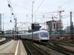 EC 390 mit Steuerwagen vorraus bei der Einfahrt in Mnchen Hbf auf Gleis 10, 20.03.2010