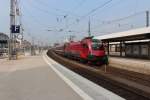 BB Railjet mit 1116 237-7 bei der Einfahrt in Mnchen Hbf.24.03.2012