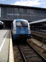 Netinera 183 002 mit ALEX nach Schwandorf am 11.08.11 in Mnchen Hbf 