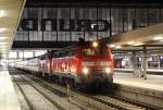 218 400 und 401 mit einem EC nach Zürich am 28.12.13 im Münchener HBF