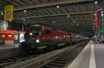 1116 206 mit RJ 68 von Budapest Keleti am 04.09.2013 nach der Ankunft in München Hbf.