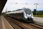 9442 306 (Bombardier Talent 2) von Abellio Rail Mitteldeutschland als RB 74588 (RB24) nach Saalfeld(Saale) steht in ihrem Startbahnhof Naumburg(Saale)Hbf auf Gleis 4 bereit. [9.9.2017 - 9:18 Uhr]