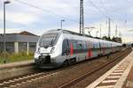 9442 809 (Bombardier Talent 2) von Abellio Rail Mitteldeutschland als RE 74505 (RE17) von Erfurt Hbf nach Leipzig Hbf verlässt Naumburg(Saale)Hbf auf Gleis 1. [9.9.2017 - 10:23 Uhr]