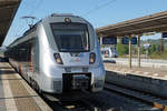 Regionalzug Abellio beim Zwischenhalt in Naumburg am 22.