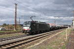 MRCE 193 672 mit Kesselwagen Richtung Bad Kösen, am 03.04.2023 in Naumburg (S) Hbf.