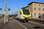 GoAhead 1430 047 (ET 6.04) steht in Neckarsulm zur Fahrt als RE8 nach Stuttgart Hbf. (12.02.2023)