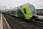 445 040-2 steht am 20.1.2018 als RE7 (RE21112) von Neumünster nach Kiel Hauptbahnhof in Neumünster bereit.