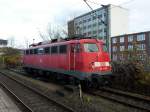 BR 115 steht im Bahnhof Neumüster. Neumünster 13.11.2015