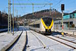 DB 1440 176 erreicht Neustadt(Schwarzwald) auf seiner Fahrt als S10 nach Villingen. (13.01.2024)