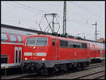 111052 mit Scheren Strom Abnehmer am 1.2.2018 im HBF Nürnberg.