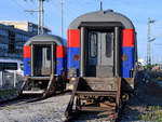 Am Hauptbahnhof Nürnberg abgestellte Sitzwagengarnituren der DDR-Bauart Halberstadt des  Bahntouristik-Express  waren Anfang Juni 2019 zu sehen.