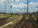 Gleiswirwar vor dem Bahnhof Nrnberg Hbf  zu sehen sind, glaube ich, die Gleise 12 bis 20/23, am 22.8.2007