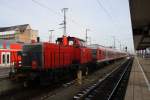 Hier 214 017, beim rangieren mit RB35964 von Allersberg(Rothsee) nach Nrnberg Hbf. am 28.11.2010 in Nrnberg Hbf.