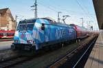 146 245-6 fährt am 15.11.2018 mit dem RE4856 von München Hauptbahnhof nach Nürnberg Hauptbahnhof in den Zielbahnhof ein.