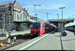 442 739 und 442 ??? (Bombardier Talent 2) der S-Bahn Nürnberg (DB Regio Bayern) als S1 von Hersbruck(l Pegnitz) nach Forchheim(Oberfr) stehen in Nürnberg Hbf auf Gleis 2.
[19.9.2019 | 10:10 Uhr]