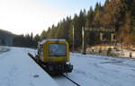 DB Netz Instandhaltung 97 17 50 007 18-1, ein GAF 100 R, am 16.12.2013 in Oberhof (Thr).
