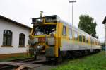 719 046 Lichtraummesszug von vorne steht im Bf. Offenburg. 26.06.2007