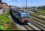 D-Rpool -(Railpool) Lok 91 80 6 193 110-4 (mit SBB Aufschrift) mit Güterzug im Bhf. Offenburg am 2024.07.25