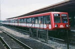 DUO-S-Bahn 485 115 am 10.06.1994 im S-Bahnhof Oranienburg.