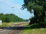 Die Atommllumladestelle in Dannenberg Ost im sommer 2007 vor 1945 konnte man hier geradeaus mit dem Eilzug ber die Elbe nach berlin fahren.