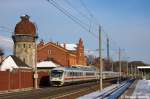 IC 2385 von Berlin Sdkreuz nach Karlsruhe Hbf in Rathenow und geschoben hatte die 101 111-3.