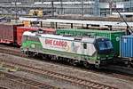 Seitenansicht am 26.08.2015 von ELL/OHE Cargo 193 218, als sie von ihrem Abstellplatz im nördlichen Vorfeld vom Hauptbahnhof in Regensburg zum südlichen Ausfahrtsignal rangierte, um in