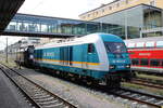 DLB 223 064 und 182 596 am 14.07.2024 in Regensburg Hbf.