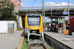 Auf die Stumpfgleis am Bahnsteig 101 in Regensburg Hbf wartete am 14.07.2024 der Oberpfalzbahn 1648 704 als OPB 79736 auf die Abfahrt nach Marktredwitz.