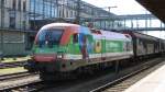 Der BB Taurus 1116 007-4  SOS Kinderdorf  in Regensburg Hauptbahnhof am 24.08.2009.