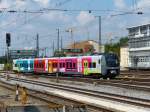 Agilis 440 914 mit Werbung für die Regensburg Arcaden am 08.08.2014 im Regensburger Hauptbahnhof.