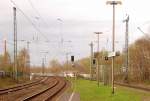 Wenn man vom Bahnsteig in Rheydt-Odenkirchen aus in Richtung Rheydt guckt, hat man diesen  herrlichen  Ausblick.1.4.2011